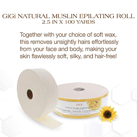 GiGi Natural Muslin Roll 2.5 x 100 yds