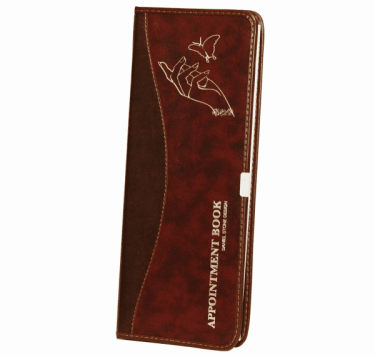 Daniel Stone 2-Column 200-Page Leather Appointment Book | Burgundy-Brown {30/case}