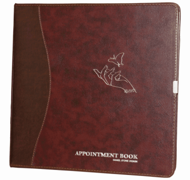 Daniel Stone 6-Column 200-Page Leather Appointment Book | Burgundy-Brown {20/case}