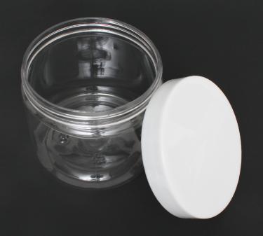 100ml Thin-Wall PET Jar with White Cap (~2.5oz Nail Powder)