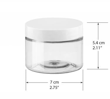 120ml Thin-Wall PET Jar with White Cap (~4.0oz Nail Powder)