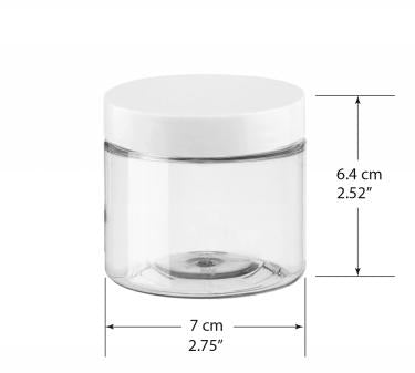 160ml Thin-Wall PET Jar with White Cap (~5.0oz Nail Powder)