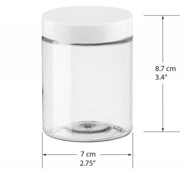 250ml Thin-Wall PET Jar with White Cap (~7.0oz Nail Powder)