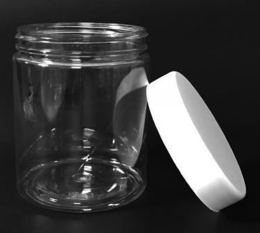 250ml Thin-Wall PET Jar with White Cap (~7.0oz Nail Powder)