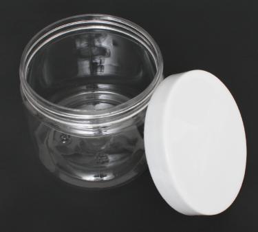 480ml Thin-Wall PET Jar with White Cap (~12oz Nail Powder)