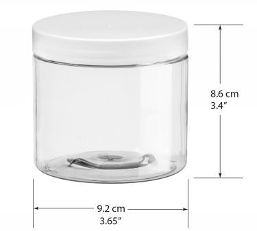 480ml Thin-Wall PET Jar with White Cap (~12oz Nail Powder)