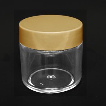 High Quality Thick-Wall Clear Polystyrene (PS) Round Jar with Cap | 40ml | 1oz Nail Powder