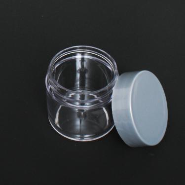 High Quality Thick-Wall Clear Polystyrene (PS) Round Jar with Cap | 40ml | 1oz Nail Powder