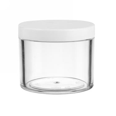 High Quality Thick-Wall Clear Polystyrene (PS) Round Jar with Cap | 160ml | 4oz Nail Powder