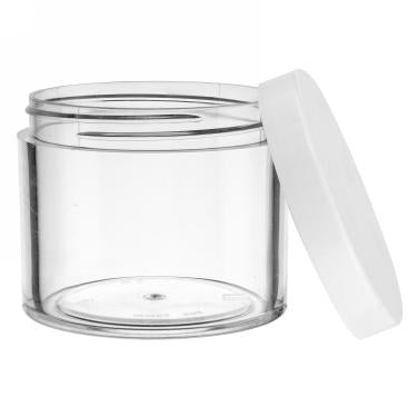 High Quality Thick-Wall Clear Polystyrene (PS) Round Jar with Cap | 160ml | 4oz Nail Powder