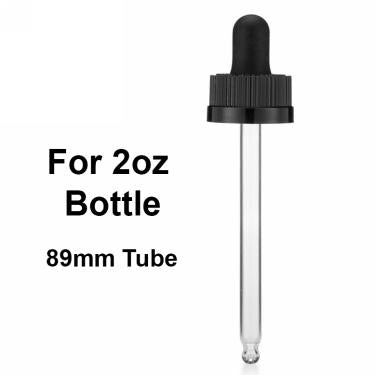 20/400 Cap with 89mm-tube Glass Dropper | For 2oz (60ml) Boston Bottle