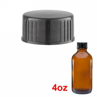 22/400 Black PP Cap with Seal | For 4oz Bottles