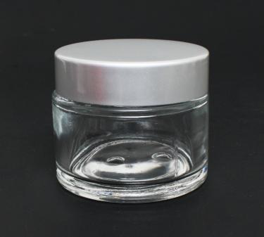 Ultra Clear Glass Jar with Aluminum Cap & Liner | 60ml ~ 2oz