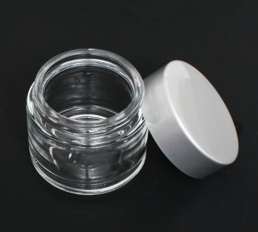 Ultra Clear Glass Jar with Aluminum Cap & Liner | 70ml ~ 2.3oz