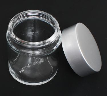 Ultra Clear Glass Jar with Aluminum Cap | 3.33oz (100ml)