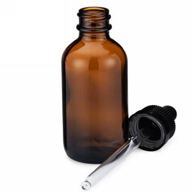 4 oz (120ml) Boston Round Glass Bottle w/Glass Dropper