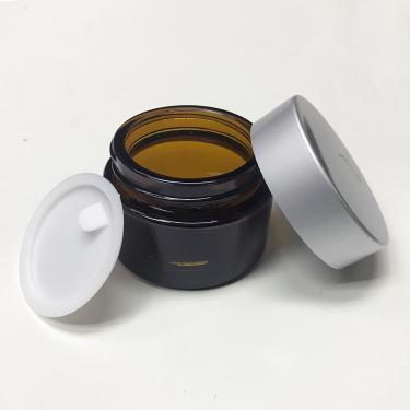 Amber Glass Jar with Aluminum Cap & Inner Seal | 35ml ~ 1oz