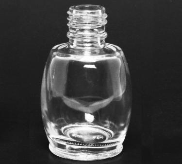 0.5 oz Clear Nail Polish Bottle | Round | 15mm neck