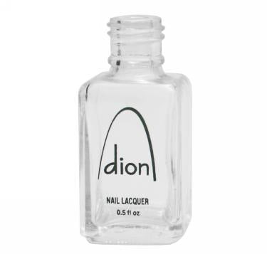 1/2oz Printed Polish Bottle | "dion" Logo| 15mm neck | Clear Square Bottle