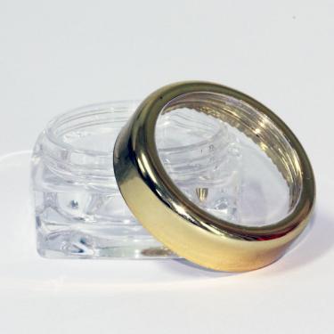 Clear Acrylic Jar | 12ml | Gold Lid