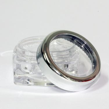 Clear Acrylic Jar | 12ml | Silver Lid