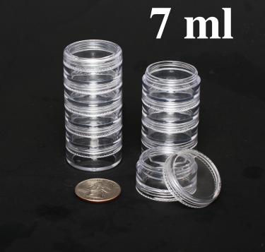 Stackable Clear 5-Jar Set with Top Cap | 5 x 7ml