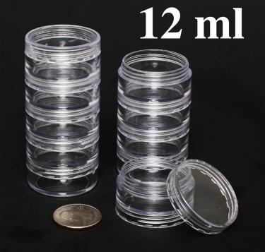 Stackable Clear 5-Jar Set with Top Cap | 5 x 12ml