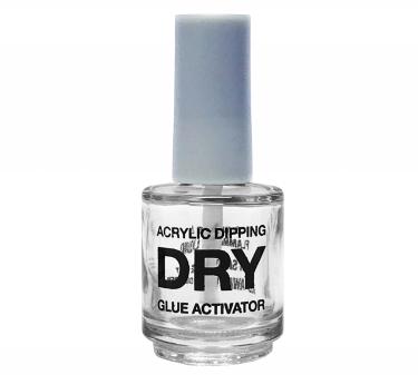 ACRYLIC DIPPING | Empty 1/2oz Printed Bottle with Cap & Polish Brush | DRY ACTIVATOR (No. 3)