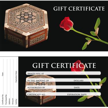 Gift Certificate | 50/book | Design 03 {40/box}