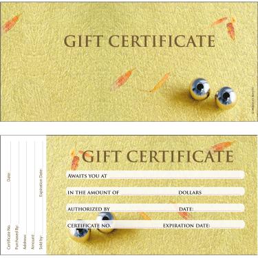 Gift Certificate | 50/book | Design 05 {40/box}