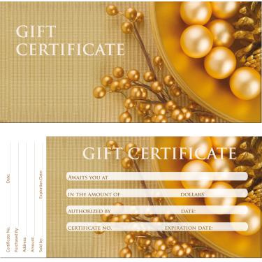 Gift Certificate | 50/book | Design 06 {40/box}