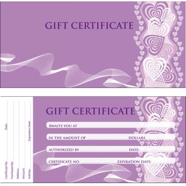 Gift Certificate | 50/book | Design 07 {40/box}