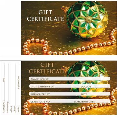 Gift Certificate | 50/book | Design 11 {40/box}