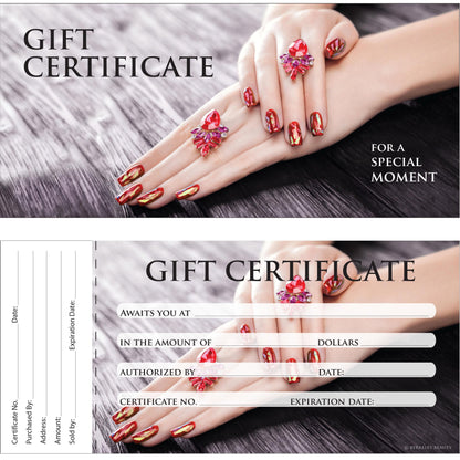 Gift Certificate | 50/book | Design 20 {40/box}