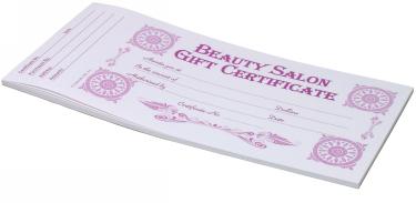 Beauty Salon Gift Certificate | 24/book