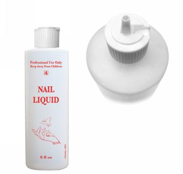 Labeled 8-oz Nail Shop Bottle with Flip Cap