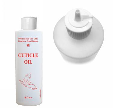 Labeled 8-oz Nail Shop Bottle with Flip Cap