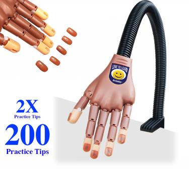 Love To Learn Nail Traning Hand with 200 Tips