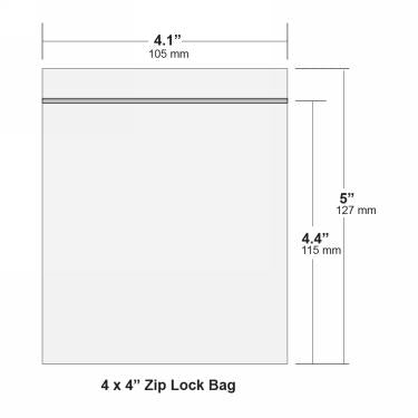 4 x 4" | 2 Mil | Reclosable Clear Ziplock Bags