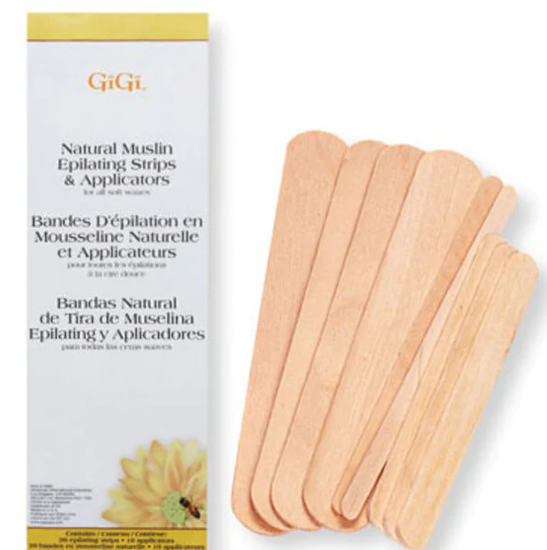 GiGi Natural Muslin Epilating Strips and Applicator Combo Pack