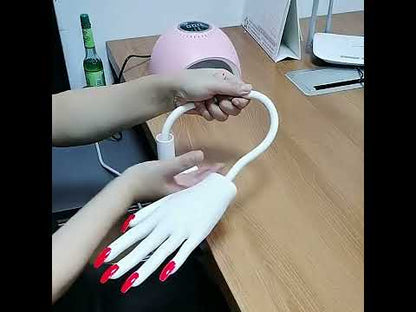 Silicone Nail Training Hand with 200 Tips