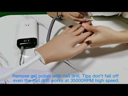 Silicone Nail Training Hand with 200 Tips