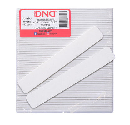 DND Acrylic File- Jumbo WHITE