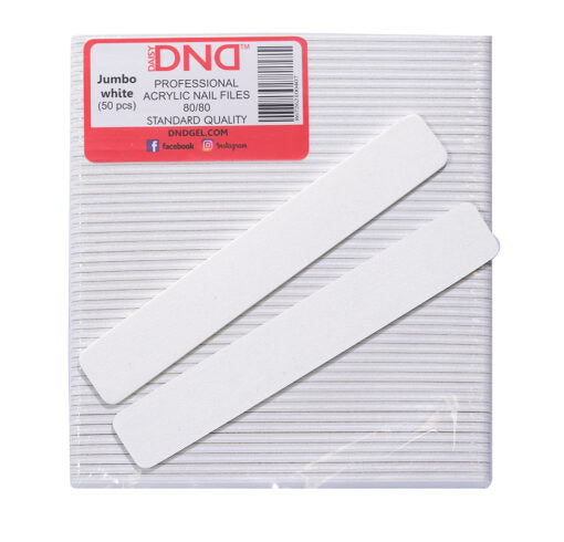 DND Acrylic File- Jumbo WHITE